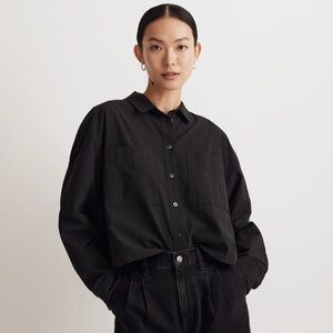Madewell Signature Poplin Crop Shirt